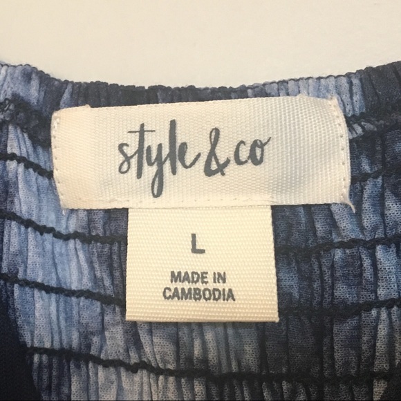 Worn Once - STYLE&CO Handkerchief Dress -L - Picture 3 of 6